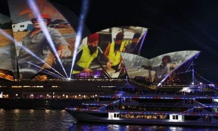Sydney Opera House sails illuminate with image of Sikhs helping bushfire victims