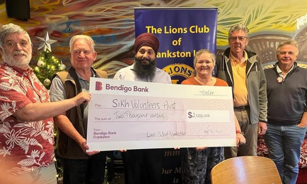 Donation from Lions Club of Frankston