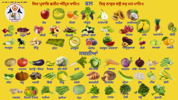 ਫਲ ਅਤੇ ਸਬਜੀਆਂ  Fruit and Vegetables
